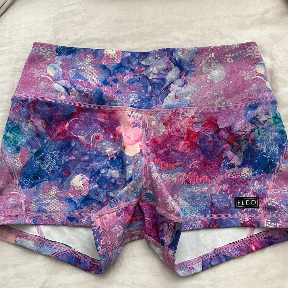 Fleo Apex Contour Women's Vibrant Pink and Purple Athletic Shorts